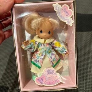 Vintage Precious Moments Doll with Floral Outfit